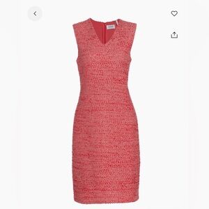 St. John Pink Tweed Sleeveless Dress